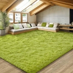 Plush Long-Pile Shag Area Rug with Non-Slip Backing