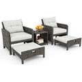 Haven Ridge Savannah 5-Piece Wicker Patio Conversation Set