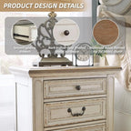 Realyn French Country 3-Drawer Nightstand with Charging Station