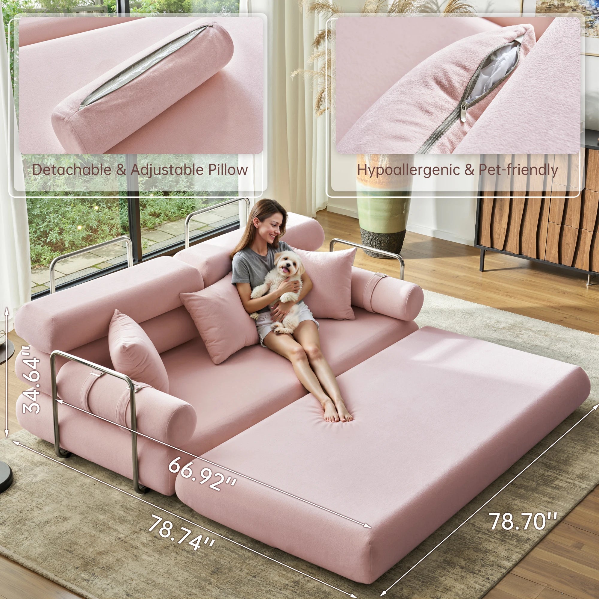 FlexLounge Convertible Sleeper Chair & Floor Sofa Bed