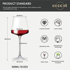 Haven Ridge Reserve Hand-Blown Wine Glass Set – Set of 6