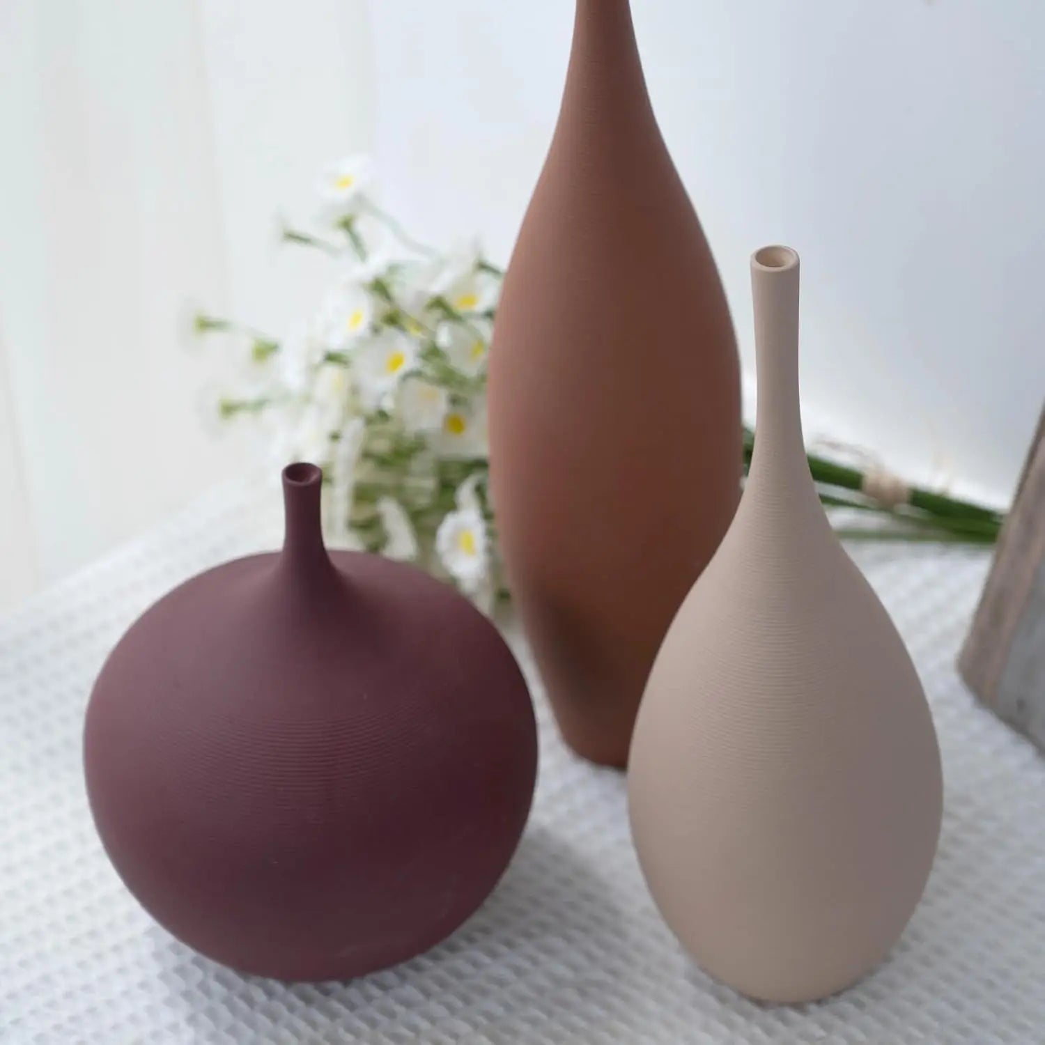 Willow Hearth Ceramic Farmhouse Vase Set – 3 Piece