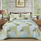 Haven Meadow Boho Floral Quilt Set – 3 Piece