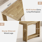 Haven Ridge Collaborative Workspace Desk – 86.6 Inch Double Workstation
