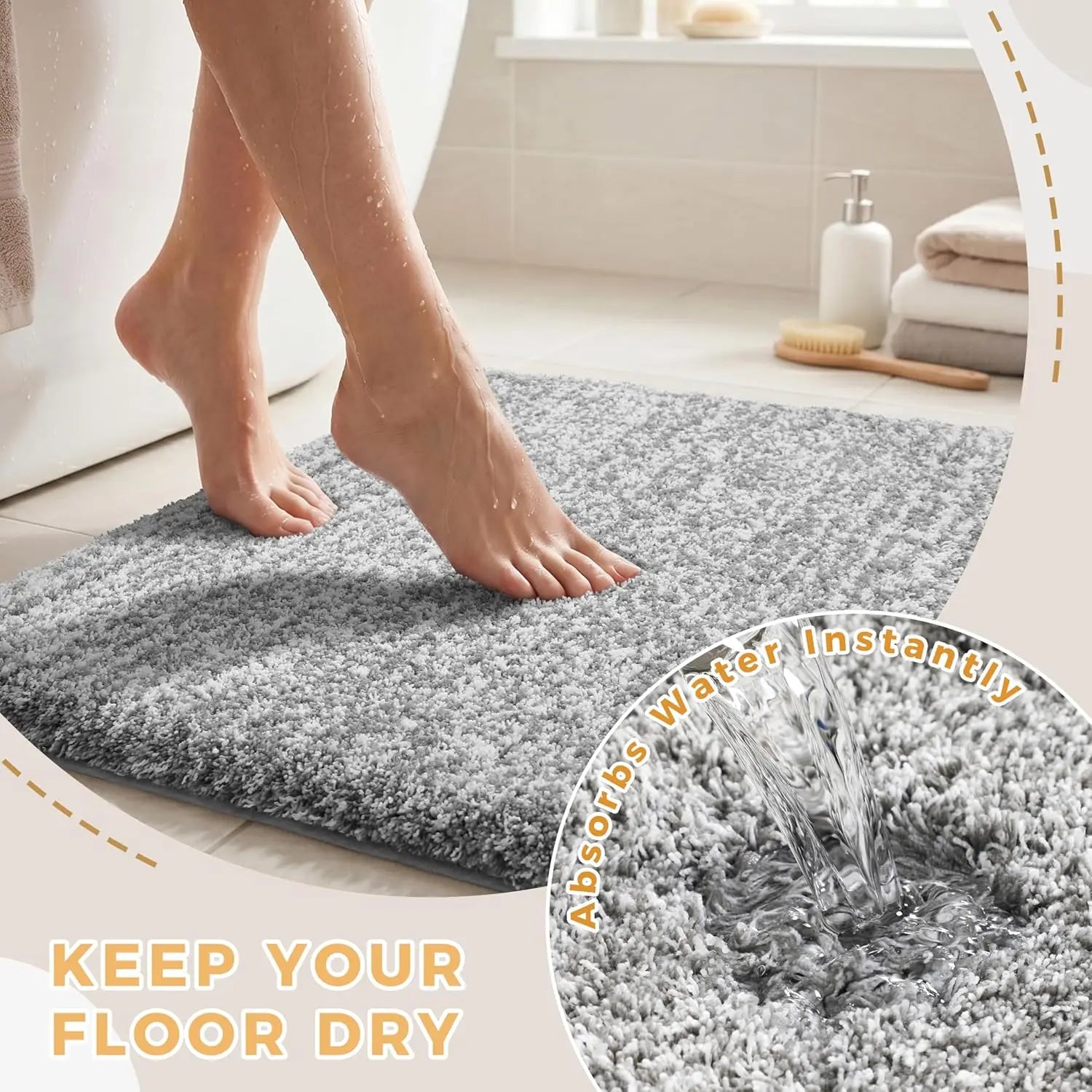CloudSoft Quick-Dry Bath Mat