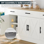 Haven Ridge Heritage Farmhouse Buffet Cabinet – 4 Door, 3 Drawer