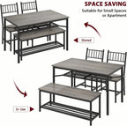4-Piece Rectangle Dining Table for 4 Farmhouse Kitchen Table Small Dinner Table Kitchen Dinning Table for Dining Room  Apartments