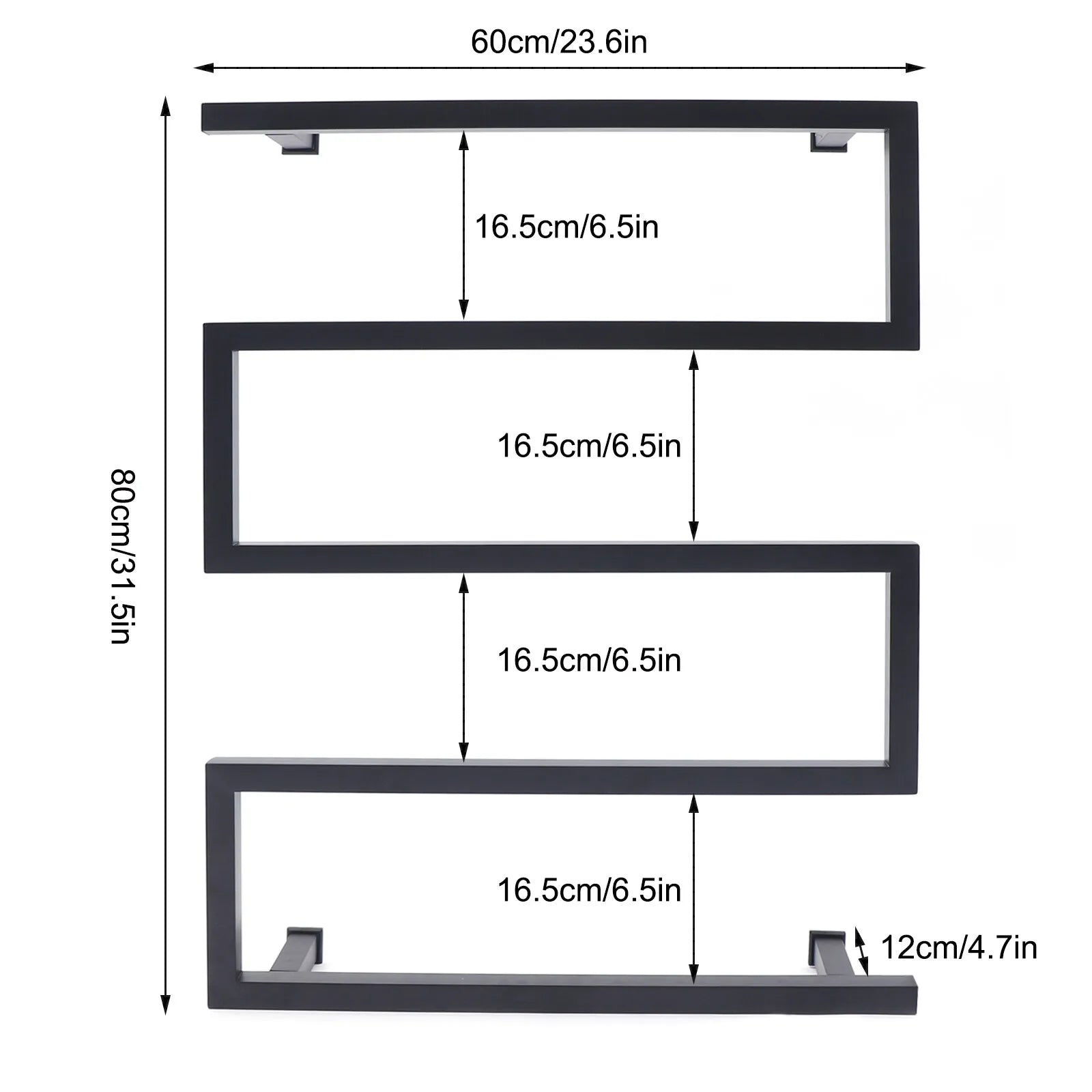 Noir Spa Wall-Mounted Heated Towel Rack