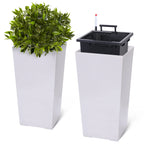 Haven Ridge Modern Self-Watering Rectangular Planter Set – 2 Piece