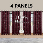 LunaShield Blackout Thermal Foil Grommet Curtain Panels – 4 Piece Set