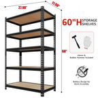 Haven Ridge Pro Heavy-Duty Storage Shelving Rack – 5 Tier