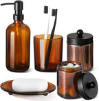 Amber Haven Rustic Bathroom Accessory Set