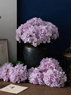MEHELANY 1pc Light Green Artificial Hydrangea Flower, Realistic Silk High-Quality Artificial Flower, Suitable For DIY Wedding Bouquet, Party, Autumn Home Living Room Kitchen Garden Hotel Office Decoration,  Thanksgiving Harve