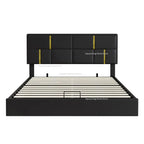 Queen Upholstered Hydraulic Storage Bed & Ottoman Set