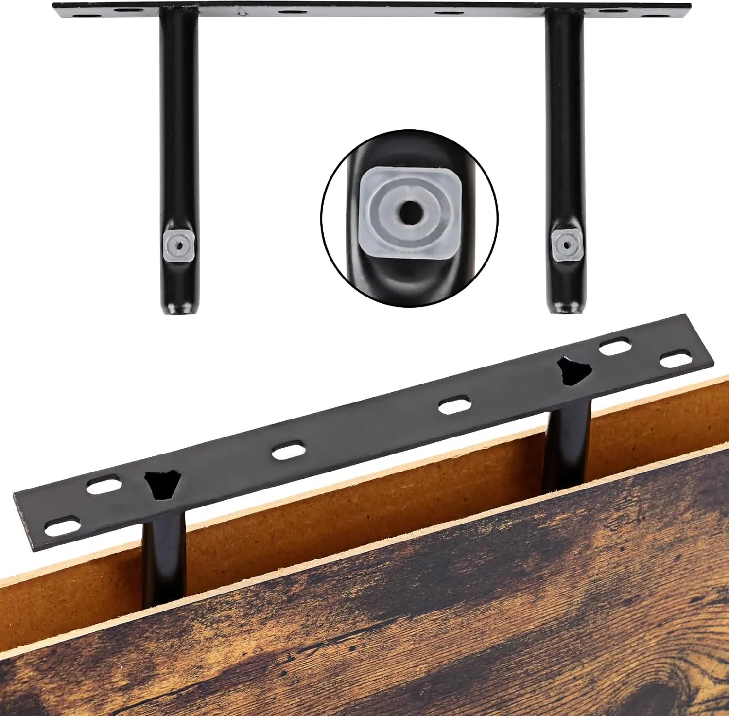 Haven Heritage Rustic Floating Wall Shelves – Set of 6