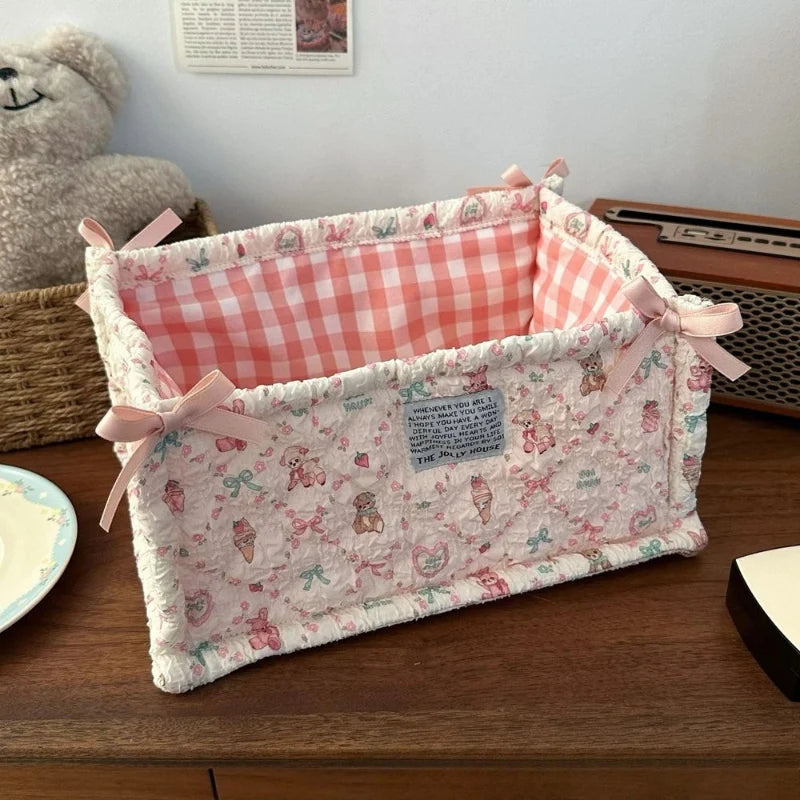 Kawaii Cottagecore Fabric Storage Box