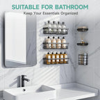 HavenHarbor 6-Piece Adhesive Shower Caddy Organizer Set