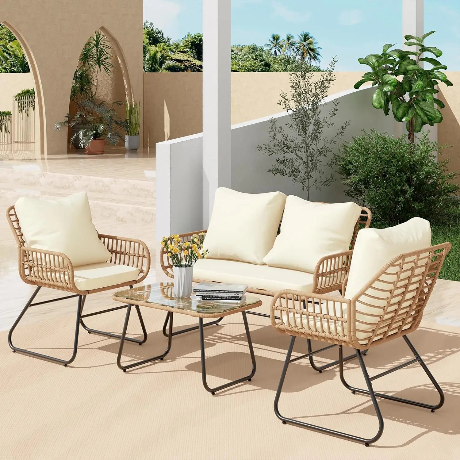 Coastal Haven 4-Piece Patio Bistro Set