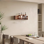 Nordic Oak Wall-Mounted Wine & Bottle Display Rack