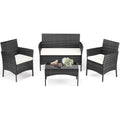 Aspen Ridge 4-Piece Wicker Patio Conversation Set