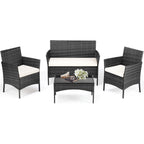 Aspen Ridge 4-Piece Wicker Patio Conversation Set