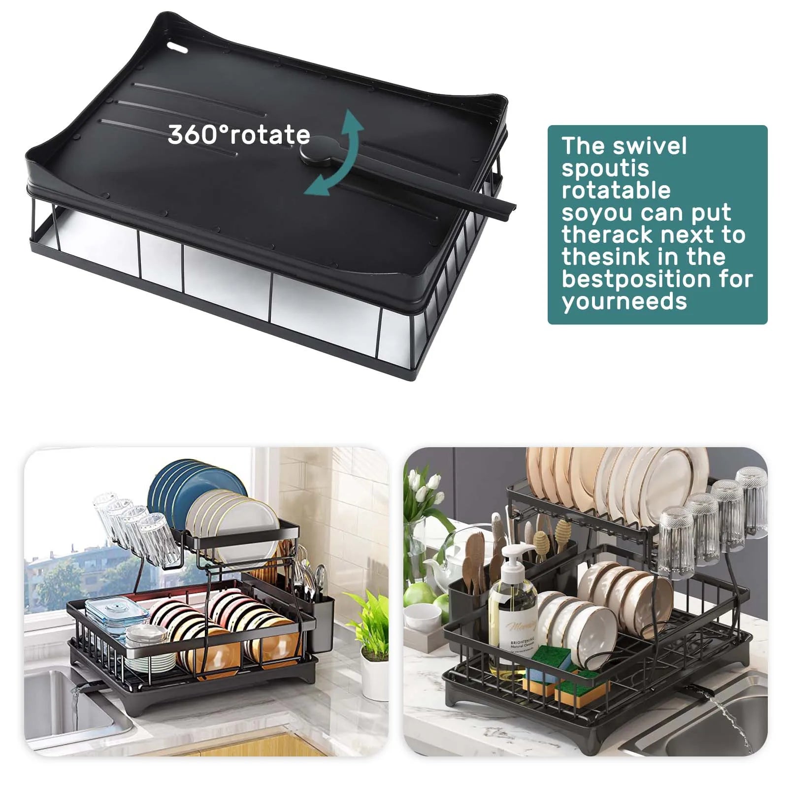 Summit 2-Tier Dish Drying Rack