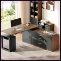 Ashton Executive 67" L-Shaped Electric Standing Desk with Drawers