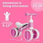 4-Wheel Toddler Balance Bike