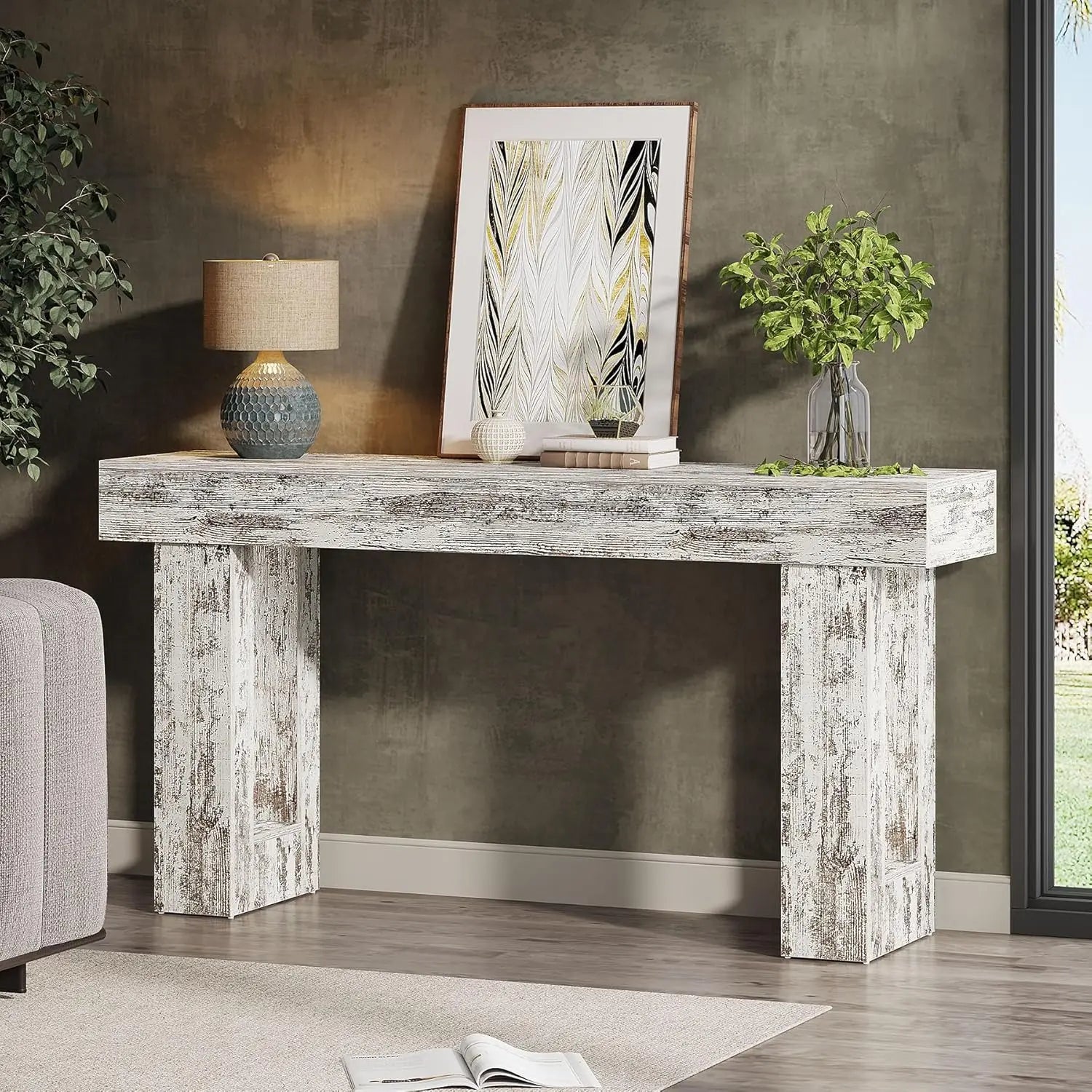 Haven Ridge Heritage Narrow Console Table – 63 Inch