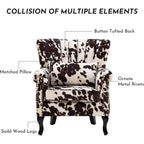 2-Piece Button-Tufted Wingback Accent Chair Set