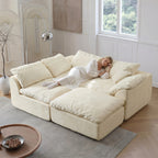 Lounge Cloud Modular Sectional Sofa – Oversized Deep-Seat L-Shaped Sofa Bed