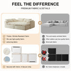 Lounge Cloud Modular Sectional Sofa – Oversized Deep-Seat L-Shaped Sofa Bed