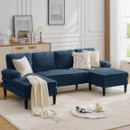 Korser U-Shaped Sectional Sofa 4 Seater Lounge Sleeper with Removable Cushions Upholstered Couches for Living Room