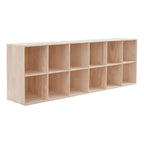 12 Compartments 70.87*11.81*23.62in Solid Wood Bookcase with 4 Protective Covers for Living Rooms, Bedrooms, Kitchens, Dining Rooms, Study Rooms