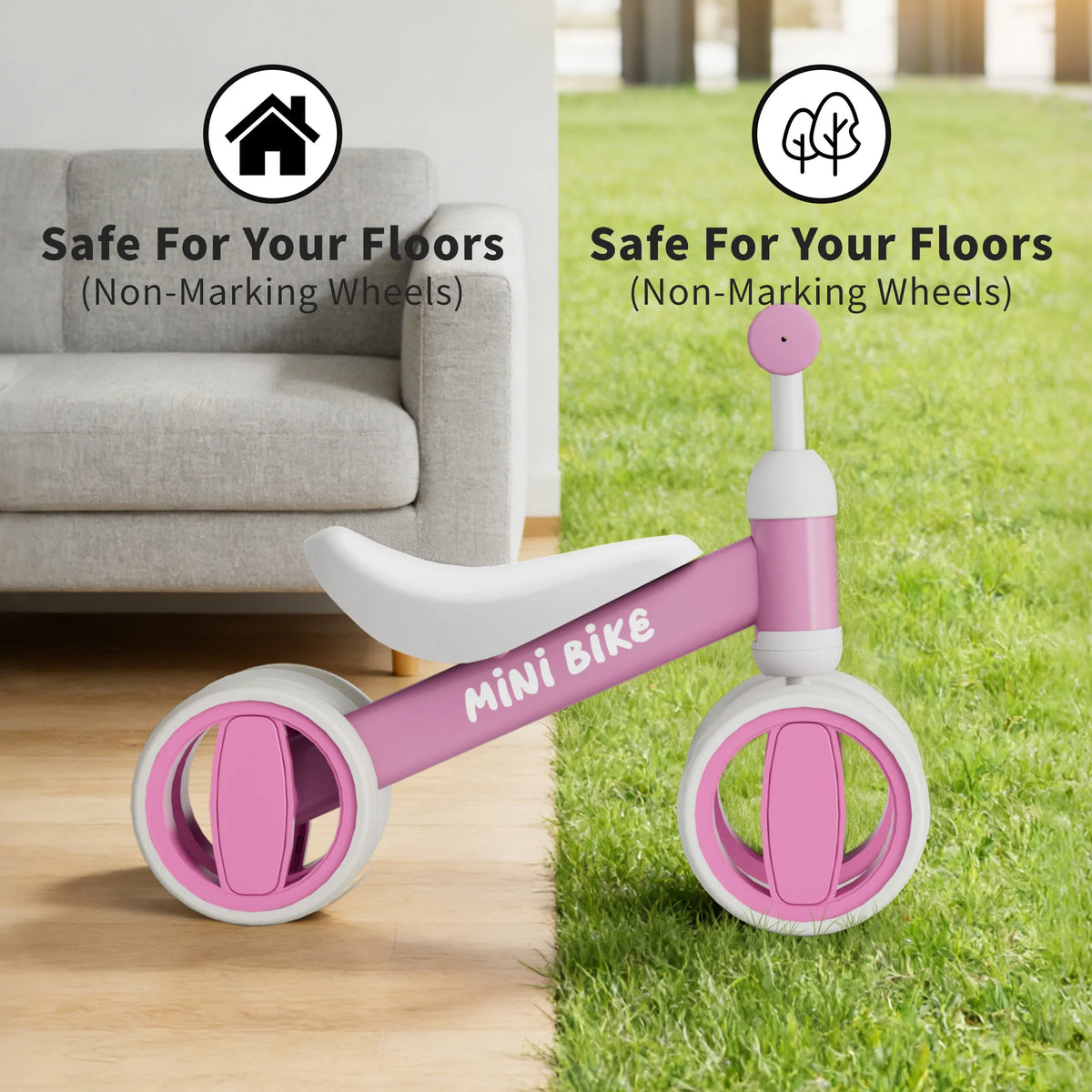 4-Wheel Toddler Balance Bike