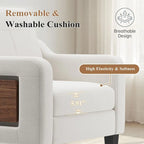 Living Room Chair, Accent Upholstered Armchair, Modern Single Sofa Chair for Bedroom Reading Corner, Comfy Lounge
