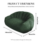 Comfy Bean Bag Sofa with Back Support, Oversized Reading Chair ， Big Fluffy Lazy Lounge Sofa ，Faux Fur Bean Bag Chair ， Stuffed Floor Sofa for Living Room, Bedroom