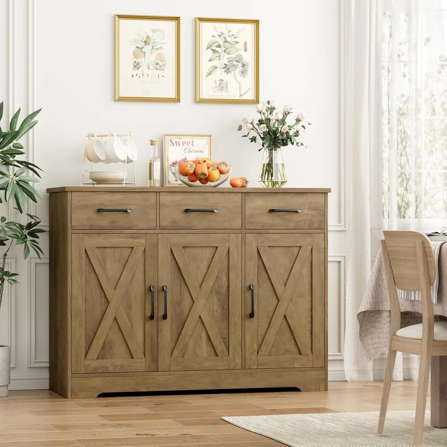 Haven Ridge Heritage Farmhouse Sideboard Buffet Cabinet