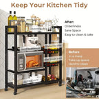 Haven Ridge Rolling Kitchen Storage Cart – 4 Tier Organizer