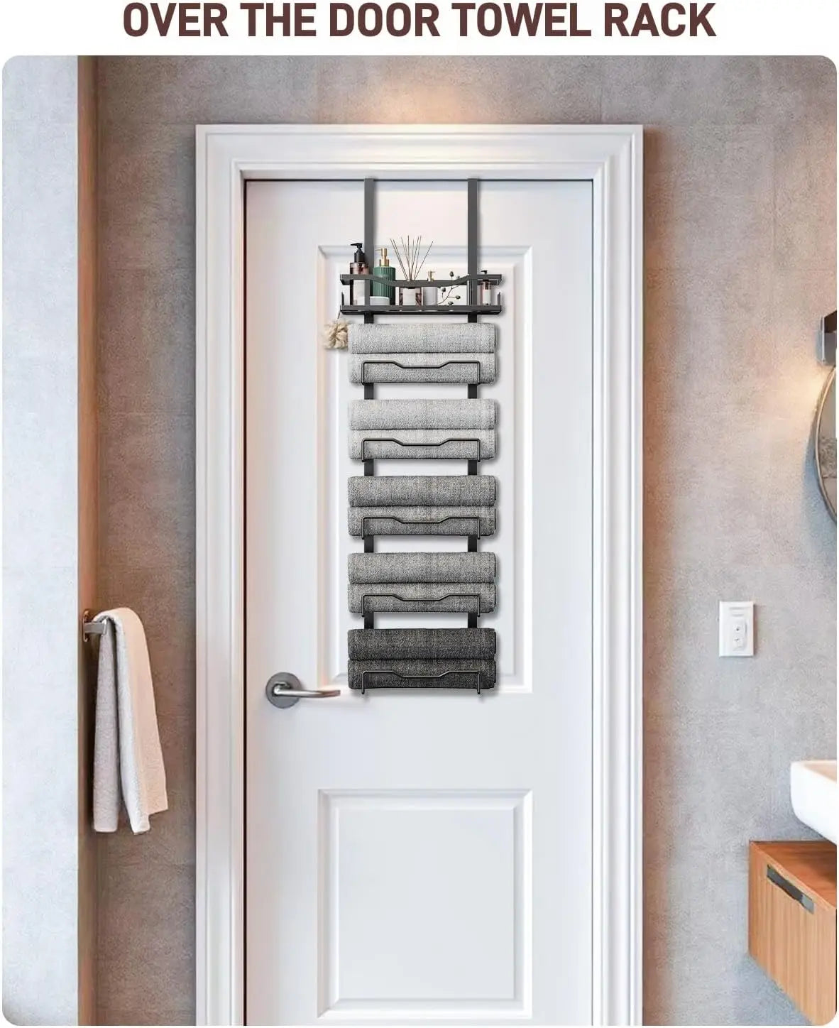 Heritage Over-the-Door Towel Storage Rack – 6 Tier