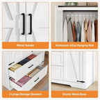 Haven Ridge Manor Wardrobe Armoire – 3 Door Storage Cabinet