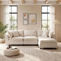 Oversized Modular Cloud Sectional Sofa with Storage Ottoman