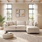 Oversized Modular Cloud Sectional Sofa with Storage Ottoman