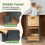 Standing Toddler Tower with Sliding Safety Door
