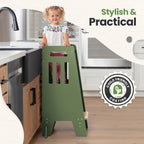 Standing Toddler Tower with Sliding Safety Door