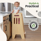 Standing Toddler Tower with Sliding Safety Door