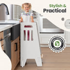Standing Toddler Tower with Sliding Safety Door