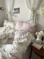 Feminine Aesthetic Floral Duvet Cover Set