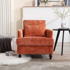 Modern Mid Century Wood Frame Armchair with Tufted Design - Multiple Colors