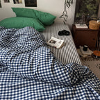Navy Gingham Duvet Cover Set